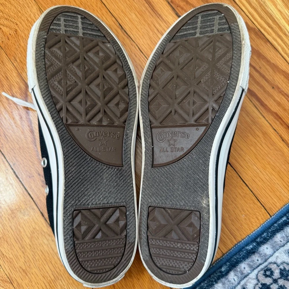 Converse Kids Black Low-Top Slip On Canvas Sneakers Kids Size 4